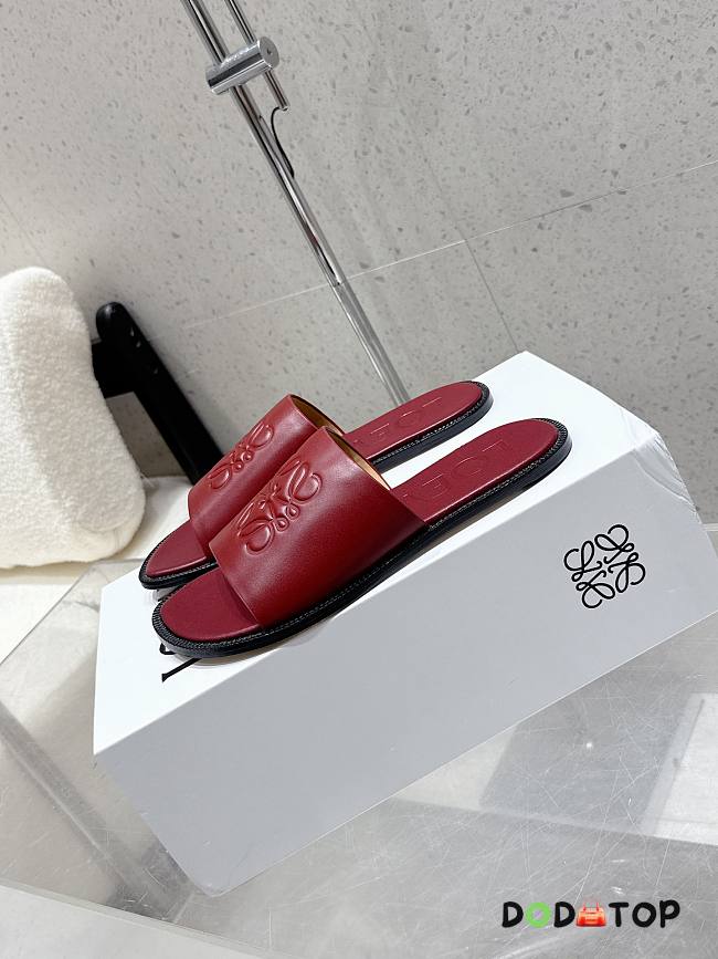 LOEWE Slide (Soft Calf) red - 1