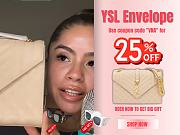 YSL Envelope beige bag size 24×17.5×6cm  Code VNA (25% off) - 1