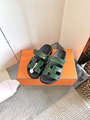 Hermes Cyprus sandals crocodile leather   - 1