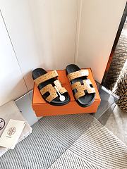 Hermes Cyprus sandals Ostrich leather brown - 4
