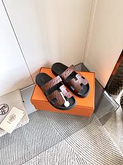 Hermes Cyprus sandals Ostrich leather red - 1