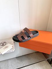 Hermes Cyprus sandals Ostrich leather red - 6
