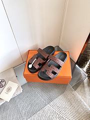Hermes Cyprus sandals Ostrich leather red - 2