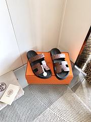 Hermes Cyprus sandals Ostrich leather red - 3