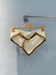 MiuMiu Cotton and suede bandana top - 4