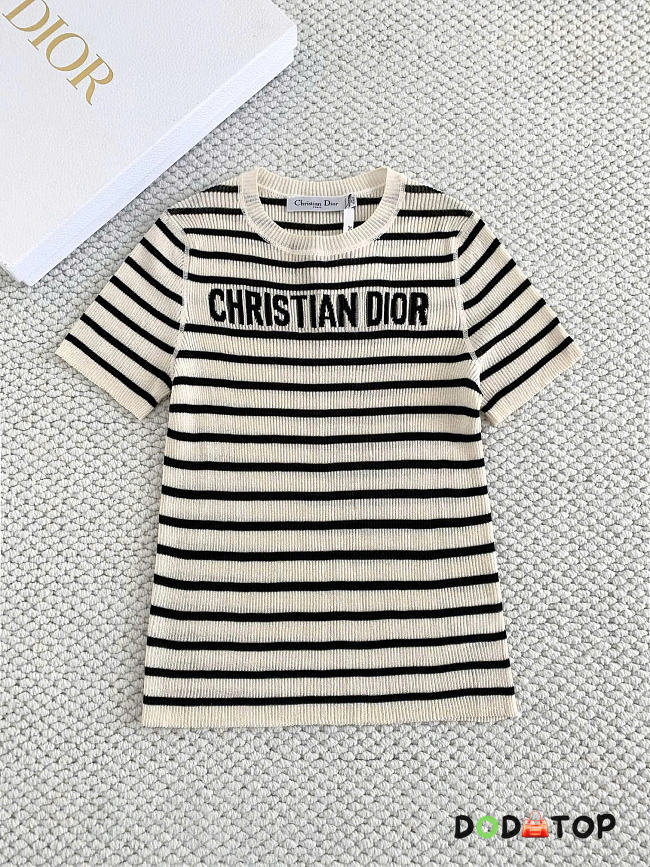 Dioriviera Cropped Short-Sleeved Sweater white - 1