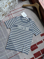 Dioriviera Cropped Short-Sleeved Sweater gray - 4