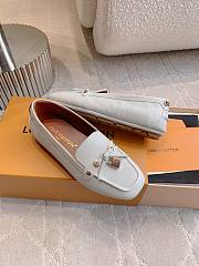 Louis Vuitton Flore Car Shoe calfskin white  - 3