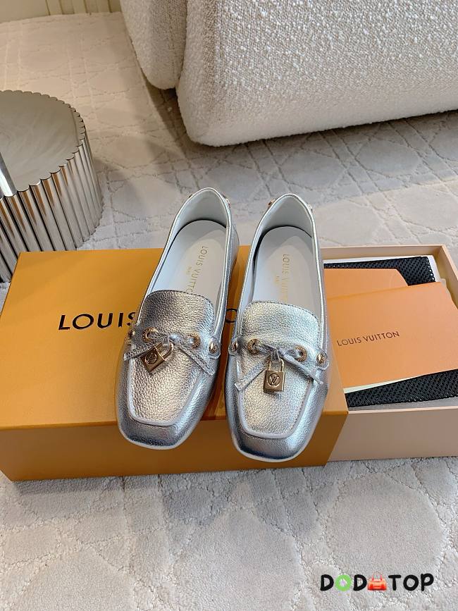 Louis Vuitton Flore Car Shoe calfskin silver - 1