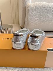 Louis Vuitton Flore Car Shoe calfskin silver - 3