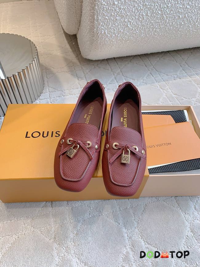 Louis Vuitton Flore Car Shoe calfskin red - 1