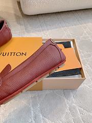 Louis Vuitton Flore Car Shoe calfskin red - 5