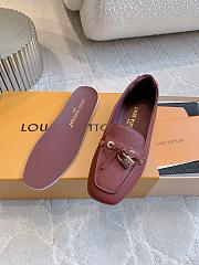 Louis Vuitton Flore Car Shoe calfskin red - 3