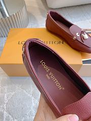 Louis Vuitton Flore Car Shoe calfskin red - 2