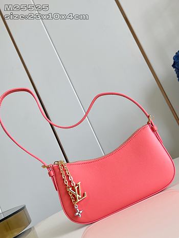 Louis Vuitton M25784 Pochette LV Bloom coral pink bag size 23 x 10 x 4 cm
