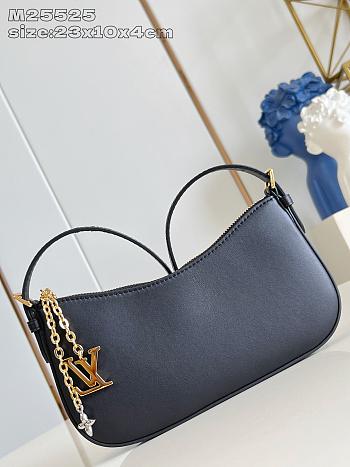 Louis Vuitton M25784 Pochette LV Bloom black bag size 23 x 10 x 4 cm