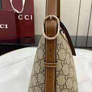 GG Emblem medium shoulder brown bag size 30x19x10cm - 6