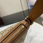 GG Emblem medium shoulder brown bag size 30x19x10cm - 5