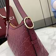 GG Emblem medium shoulder red bag size 30x19x10cm - 5