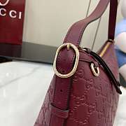 GG Emblem medium shoulder red bag size 30x19x10cm - 4
