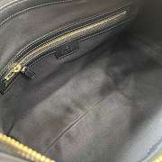 GG Emblem medium shoulder black bag size 30x19x10cm - 3