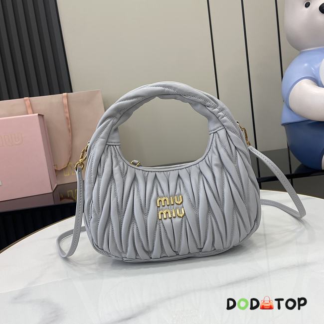Miumiu gray Wander Hobo Bag Size  23x13x7cm - 1