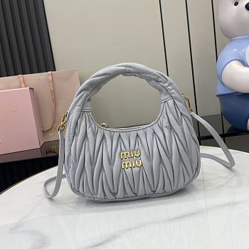 Miumiu gray Wander Hobo Bag Size  23x13x7cm