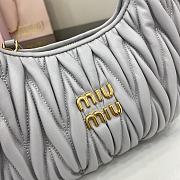 Miumiu gray Wander Hobo Bag Size  23x13x7cm - 2
