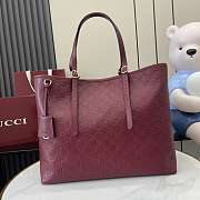 Gucci Large GG Emblem Tote Bag red size W 38 cm x H 25 cm x D 15 cm - 1