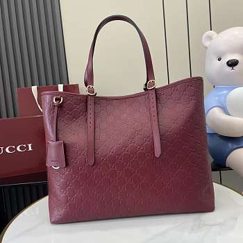 Gucci Large GG Emblem Tote Bag red size W 38 cm x H 25 cm x D 15 cm