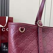 Gucci Large GG Emblem Tote Bag red size W 38 cm x H 25 cm x D 15 cm - 4