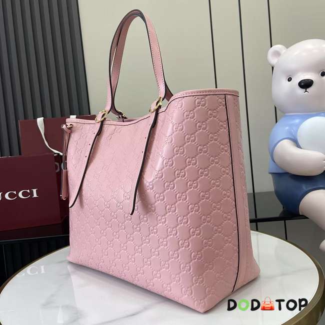 Gucci Large GG Emblem Tote Bag pink size W 38 cm x H 25 cm x D 15 cm - 1