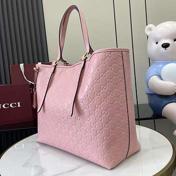 Gucci Large GG Emblem Tote Bag pink size W 38 cm x H 25 cm x D 15 cm