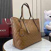 Gucci Large GG Emblem Tote Bag brown size W 38 cm x H 25 cm x D 15 cm - 5