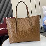 Gucci Large GG Emblem Tote Bag brown size W 38 cm x H 25 cm x D 15 cm - 3