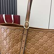 Gucci Large GG Emblem Tote Bag brown size W 38 cm x H 25 cm x D 15 cm - 2
