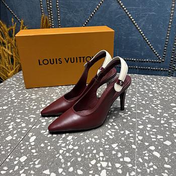 Louis Vuitton Escarpin ouvert Legacy pump red