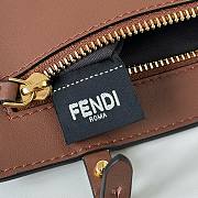 Fendi Small Roll Blue denim-effect FF jacquard reversible shopper size 22x14x18cm - 4