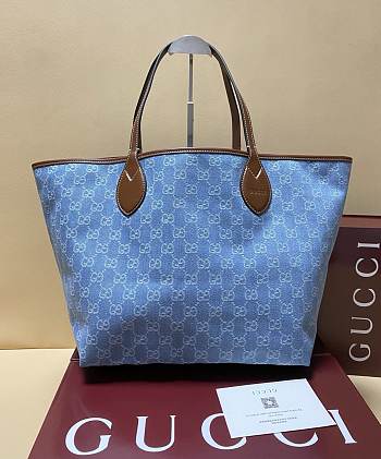 Gucci denim bag size 30.5x28x27