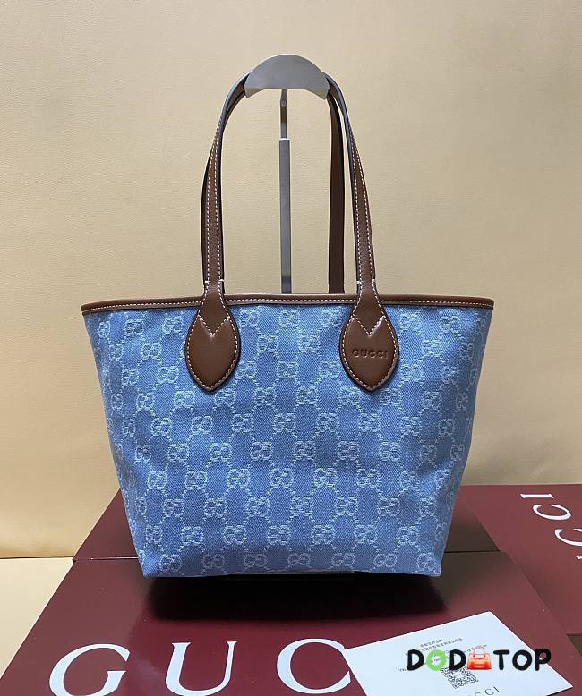 Gucci denim bag size 22x19x18 - 1