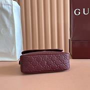 GG Emblem small shoulder bag red size 20.5x 13x 7cm - 6