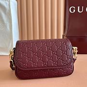 GG Emblem small shoulder bag red size 20.5x 13x 7cm - 5