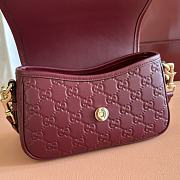 GG Emblem small shoulder bag red size 20.5x 13x 7cm - 4