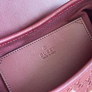 GG Emblem small shoulder bag red size 20.5x 13x 7cm - 2