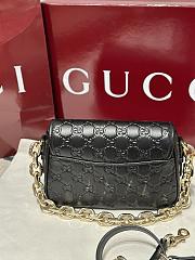 GG Emblem small shoulder bag black size 20.5x 13x 7cm - 6