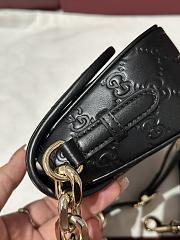 GG Emblem small shoulder bag black size 20.5x 13x 7cm - 5