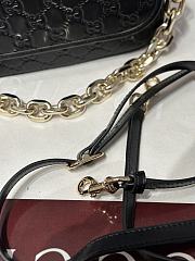 GG Emblem small shoulder bag black size 20.5x 13x 7cm - 4