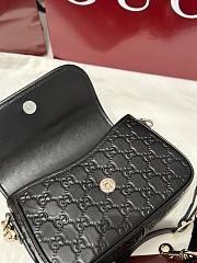 GG Emblem small shoulder bag black size 20.5x 13x 7cm - 3
