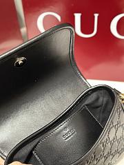 GG Emblem small shoulder bag black size 20.5x 13x 7cm - 2