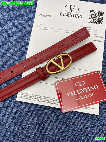 Vanlentino Belt 2cm red